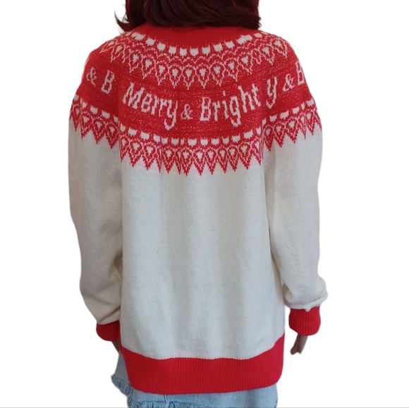 Holiday Time Merry & Bright Christmas Sweater - Picture 4 of 8